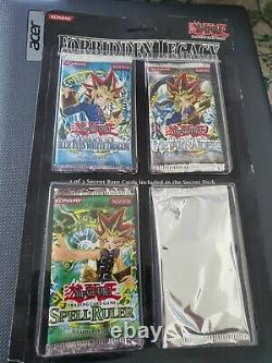 VINTAGE! Yugioh! FORBIDDEN LEGACY FL1 Blister Pack LOB MRD SRL BEWD SEALED RARE