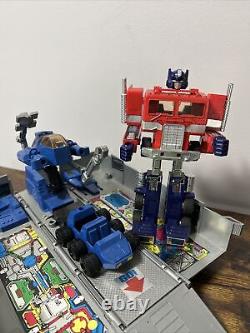 VTG 1984 Hasbro Transformers G1 LIGHT BLUE VARIANT Optimus Prime Complete RARE