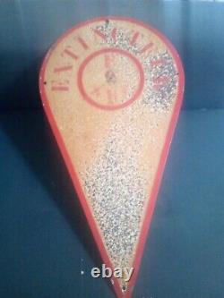 Very Old Metal Plate Fire extinguisher safety vintage rare sign signs