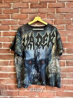 Very Rare Vintage Vader Black Metal Band All Over Print 666 L multicolor