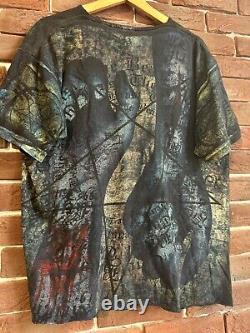 Very Rare Vintage Vader Black Metal Band All Over Print 666 L multicolor