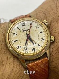 Very rare collectible vintage RADO Alertic watch with alarm Manual winding