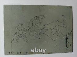 Vintage 1950s Goofy RARE! Metal art work 1957, 7 x 5 Disney Goofy