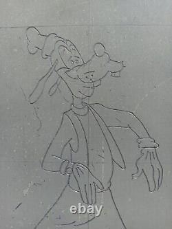 Vintage 1950s Goofy RARE! Metal art work 1957, 7 x 5 Disney Goofy