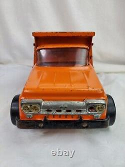 Vintage 1959 Tonka Toys Hydraulic Land Rover Dump Truck No. 42 Orange RARE