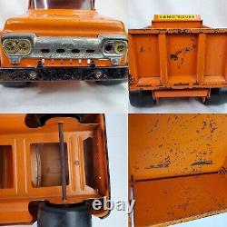 Vintage 1959 Tonka Toys Hydraulic Land Rover Dump Truck No. 42 Orange RARE