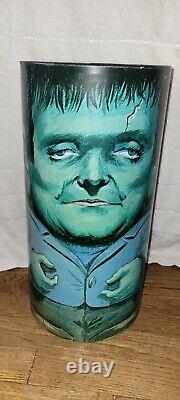 Vintage 1960s Cheinco Frankenstein Monster Metal Trash Can Rare