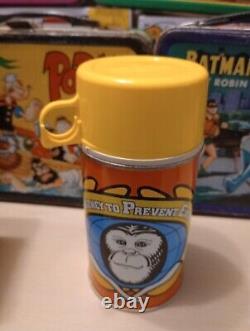 Vintage 1971 Rare Lance Link Secret Chimp Metal Lunchbox And Thermos