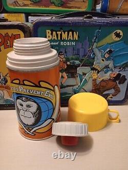 Vintage 1971 Rare Lance Link Secret Chimp Metal Lunchbox And Thermos