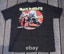 Vintage 1989 Iron Maiden A Real Live One T-Shirt XL Europe Tour Rare Metal