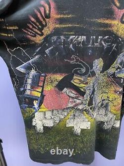 Vintage 1991 Metallica T-shirt Brockum Rare All Over Print 5 Album USA Made XL