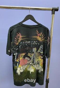 Vintage 1991 Metallica T-shirt Brockum Rare All Over Print 5 Album USA Made XL