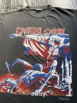 Vintage 1992 CANNIBAL CORPSE Tomb of the Mutilated Death Metal Blue Grape Rare