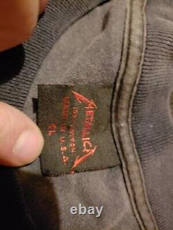 Vintage 1994 Metallica Pushead Unforgiven Rare Distressed T Shirt Size XL Black