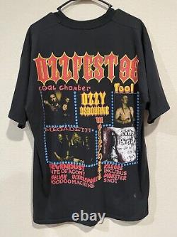 Vintage 1998 Ozzfest Ozzy Osbourne T Shirt Mens XL Black Grail Rare Metal Band