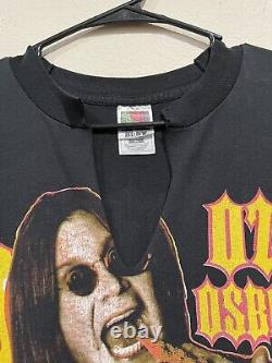 Vintage 1998 Ozzfest Ozzy Osbourne T Shirt Mens XL Black Grail Rare Metal Band