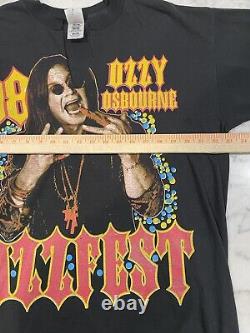 Vintage 1998 Ozzfest Ozzy Osbourne T Shirt Mens XL Black Grail Rare Metal Band