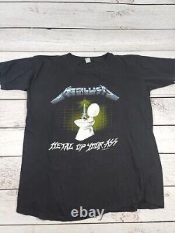 Vintage 80s Metallica Metal Up Your Ass T-Shirt Size XL Rock Band Tee 1987 Rare