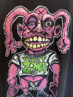 Vintage 90s 1995 White Zombie Band T Shirt Sz Mens L Gem Rob Metal RARE 314