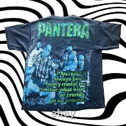 Vintage 90s Pantera SKULL Skeleton Shirt Heavy Metal XL RARE