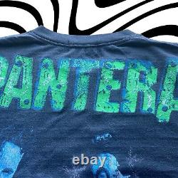 Vintage 90s Pantera SKULL Skeleton Shirt Heavy Metal XL RARE