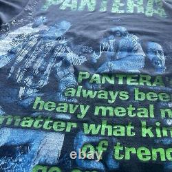 Vintage 90s Pantera SKULL Skeleton Shirt Heavy Metal XL RARE