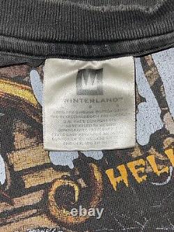 Vintage 90s Rob Zombie Hellbilly Deluxe Rare Metal Band Shirt Large Black