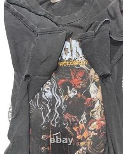 Vintage 90s Rob Zombie Hellbilly Deluxe Rare Metal Band Shirt Large Black