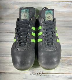 Vintage Adidas Penarol 70S Made In France Black Green Very Rare Retro Shoes