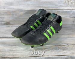 Vintage Adidas Penarol 70S Made In France Black Green Very Rare Retro Shoes