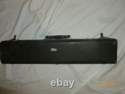 Vintage BOSTON WONDER Silver Tone RARE metal clarinet w. Case