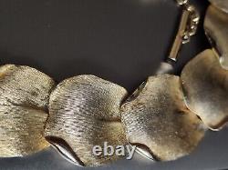 Vintage Balenciaga Paris Designer Necklace Gold Plated Leaves Rare