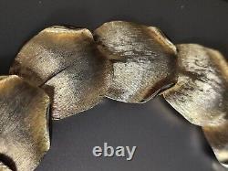 Vintage Balenciaga Paris Designer Necklace Gold Plated Leaves Rare