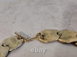 Vintage Balenciaga Paris Designer Necklace Gold Plated Leaves Rare