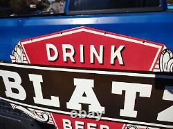 Vintage Blatz Beer Rare Large 48 Porcelain Metal Sign