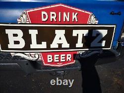 Vintage Blatz Beer Rare Large 48 Porcelain Metal Sign