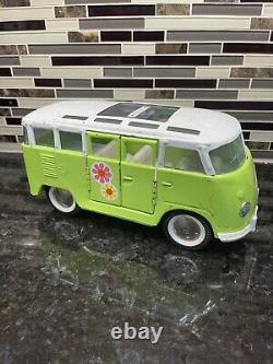 Vintage Buddy L window Metal Toy Bus 10.5 Volkswagen Rare Green White 1960s Van