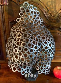 Vintage Callipyge Sculpture Woman Metal Butt Statues Gluteal Decor Rare Old 20th