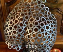 Vintage Callipyge Sculpture Woman Metal Butt Statues Gluteal Decor Rare Old 20th