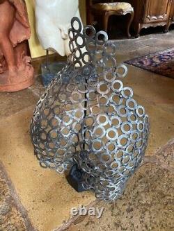 Vintage Callipyge Sculpture Woman Metal Butt Statues Gluteal Decor Rare Old 20th