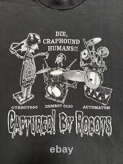 Vintage Captured By Robots Shirt XL Grindcore Mr Bungle Metal Experimental Rare