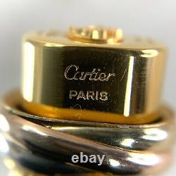 Vintage Cartier Ballpoint Pen Vendome Trinity Rare Pave Cut Texture withCase&Card