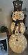 Vintage Christmas Snowman Lighted Wired Metal Frame 52 Rare