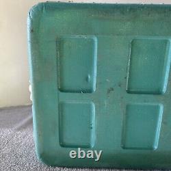 Vintage Coleman Metal Aluminum Chest Cooler Badge Logo Turquoise RARE