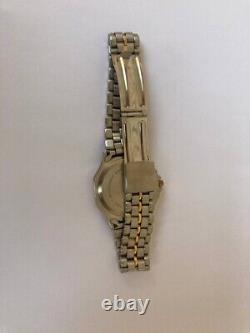 Vintage Delma Watch Two Toned Silver Gold Mint Condition With Case Swiss So Rare