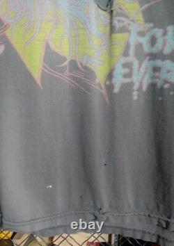 Vintage Destroyed Distressed Zombie Horror Shirt -Punk metal Art Band- Rare