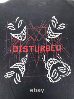 Vintage Disturbed Single Stitch Band Shirt Size L Heavy Metal Rare Made In USA