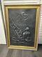 Vintage Don Quixote Metal Panel In Gold Frame Bundle Of 2 Rare