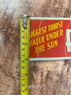 Vintage Drink POP KOLA Soda Sign America's Finest Cola Tin Metal Rare! 14x3