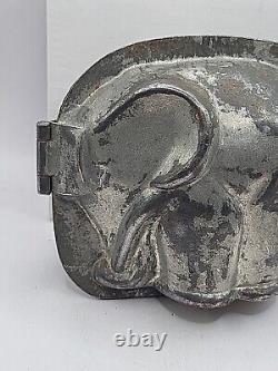 Vintage Elephant Metal Hinged Rare Medium Animal African Chocolate Mold